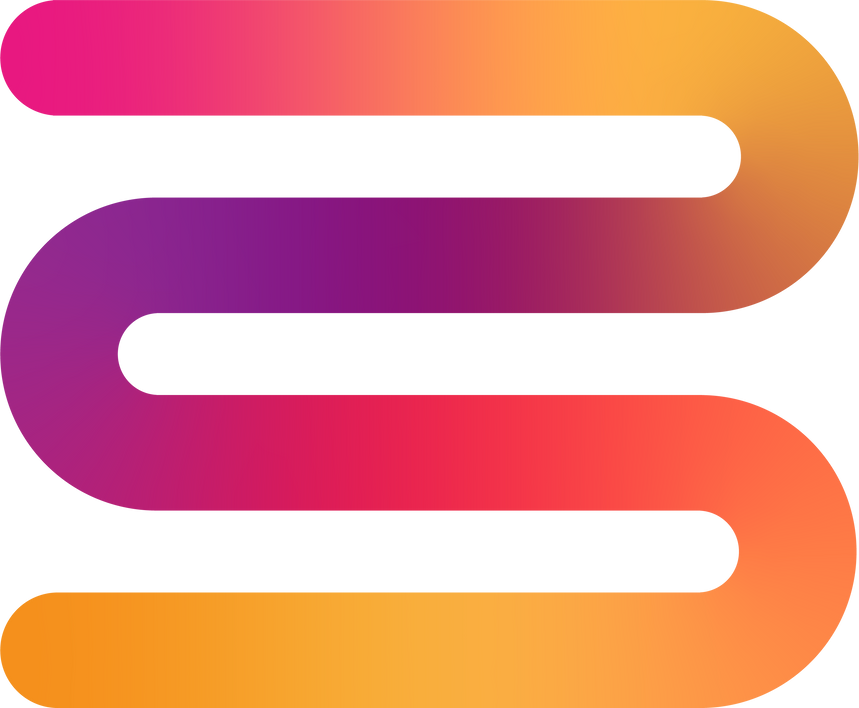 Gradient Squiggle Orange Purple Red
